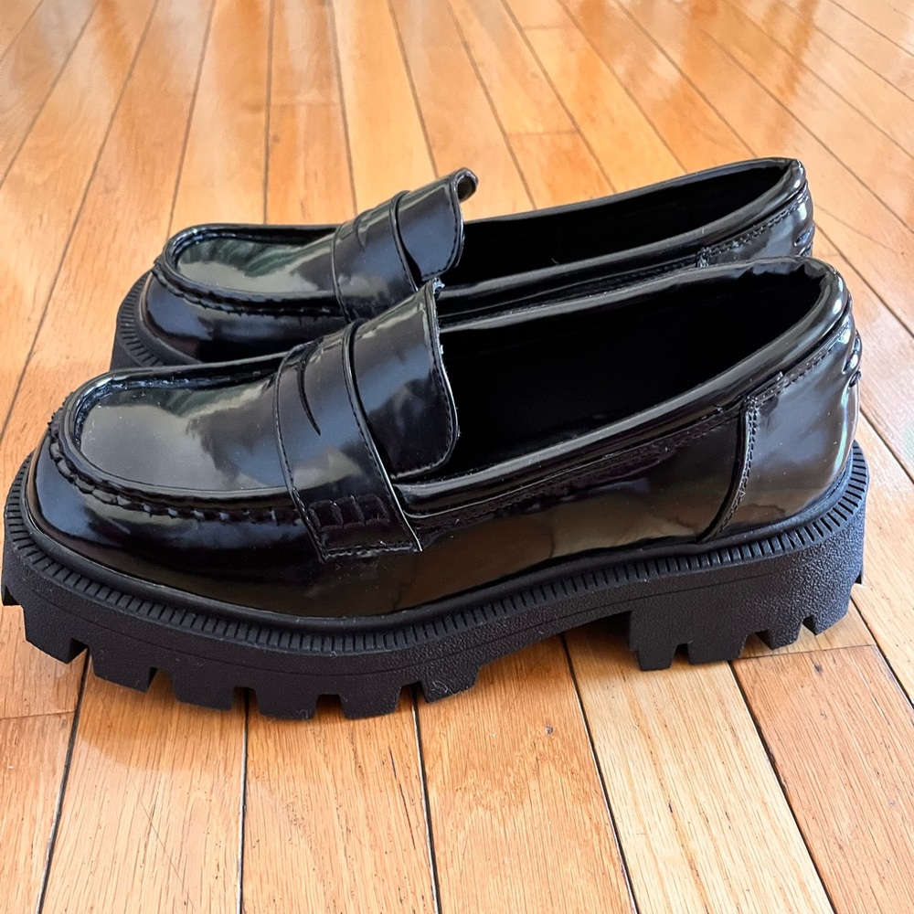 ASOS black loafer shoes